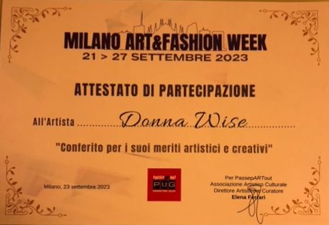 The poster of milano art and fashion week with orange background